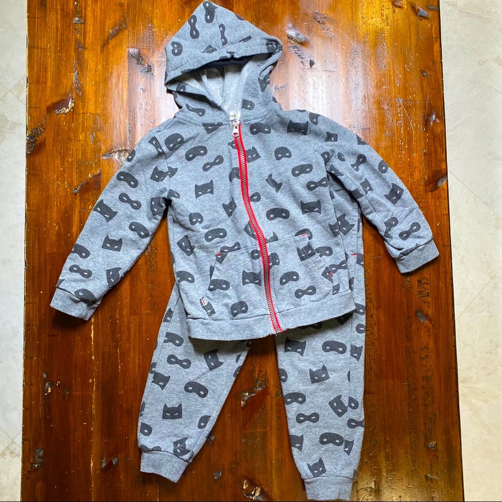 Boys Batman Superhero Hoodie & Joggers Eye Mask